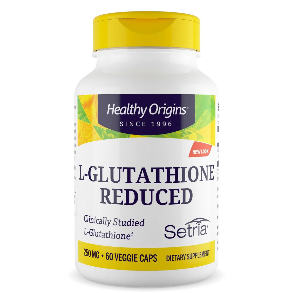 Healthy Origins frente del envase mostrando etiqueta clara y beneficio antioxidante