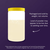 Healthy Origins polvo disolviéndose en un vaso, mezcla fácil y sin sabor