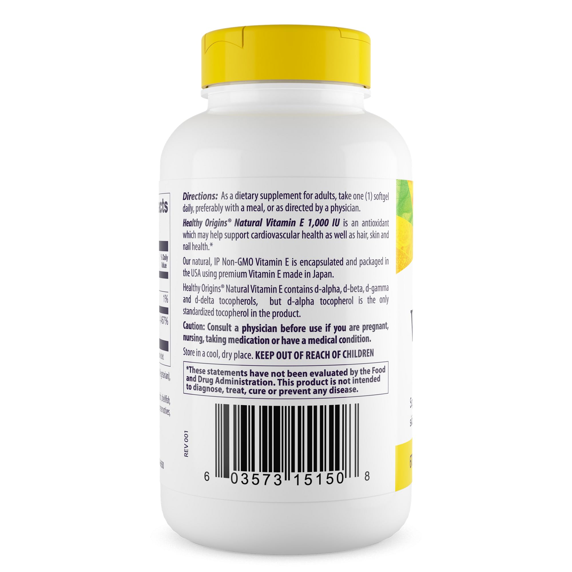 Healthy Origins primer plano de softgel resaltando textura y pureza