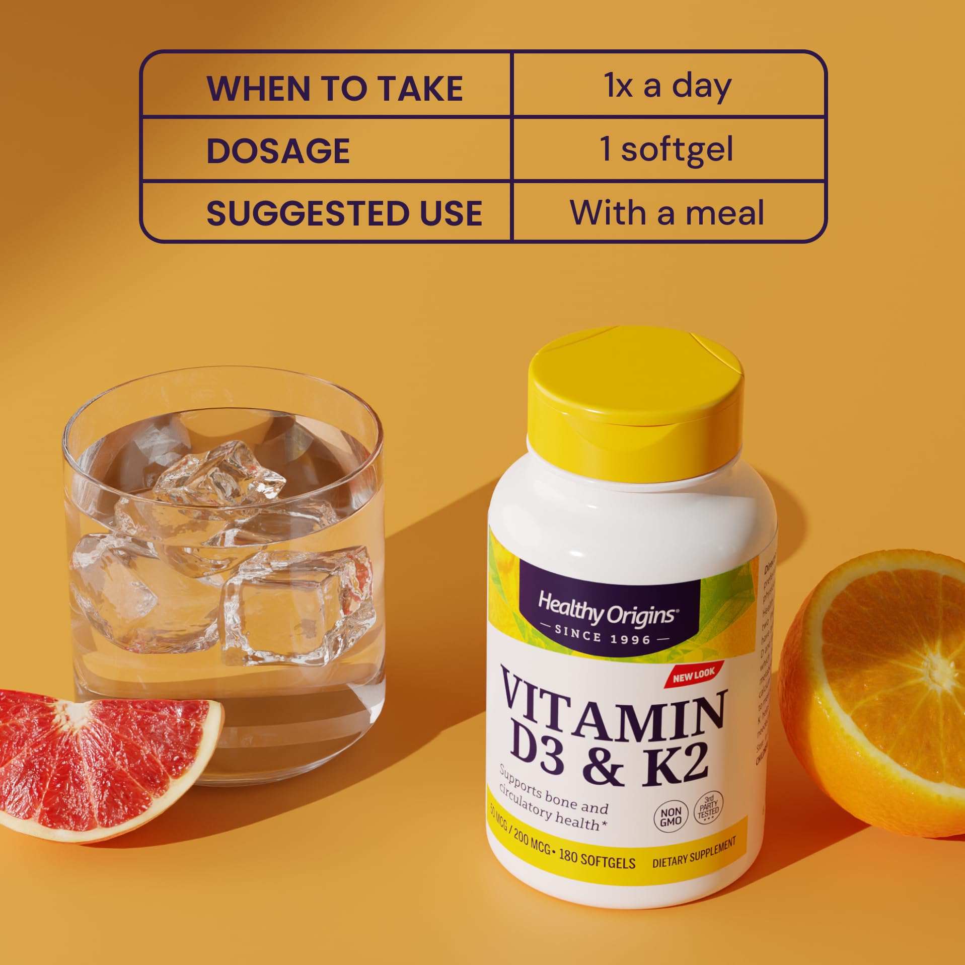 Healthy Origins softgels dentro del frasco listos para uso diario