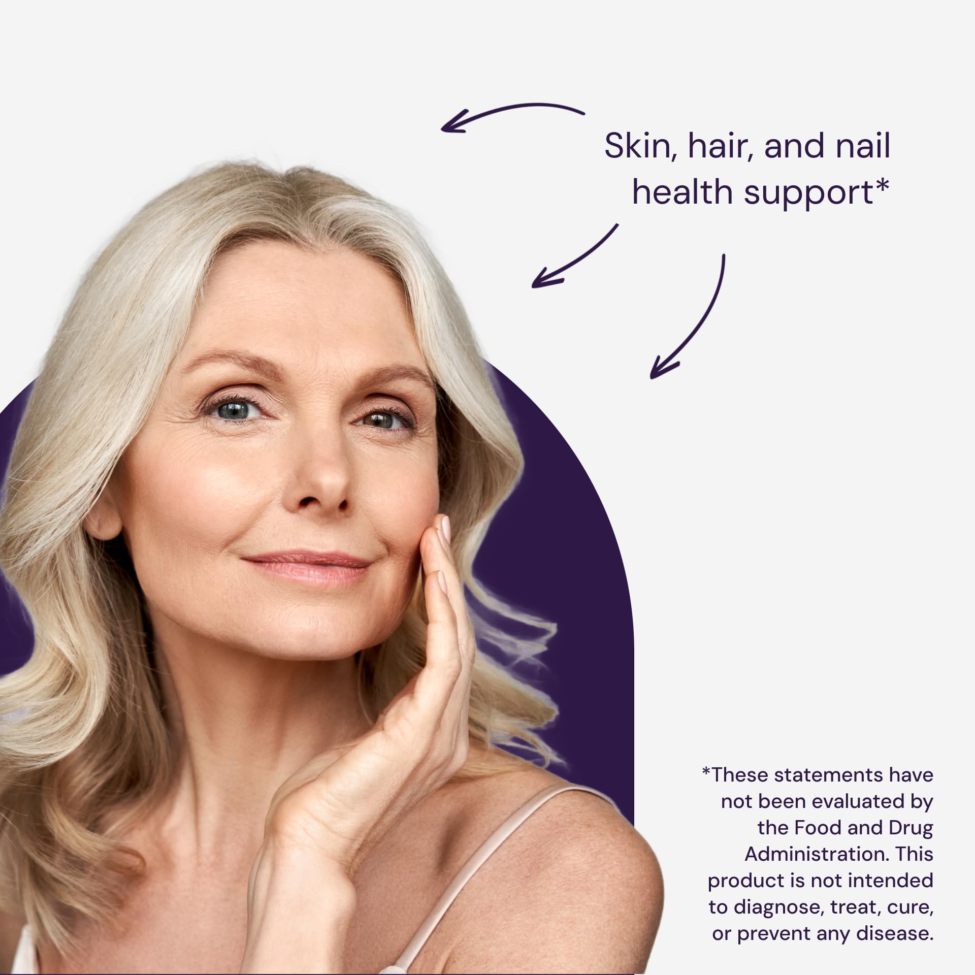 Healthy Origins tamaño del envase en la mano para comparar volumen