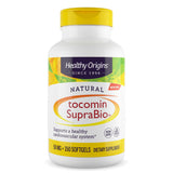 Healthy Origins frasco frontal mostrando 150 softgels y beneficios