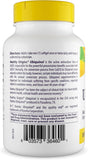 Primer plano de softgel Healthy Origins ubiquinol, textura translúcida que facilita absorción