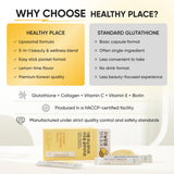 HEALTHY PLACE etiqueta con lista de ingredientes y certificación HACCP