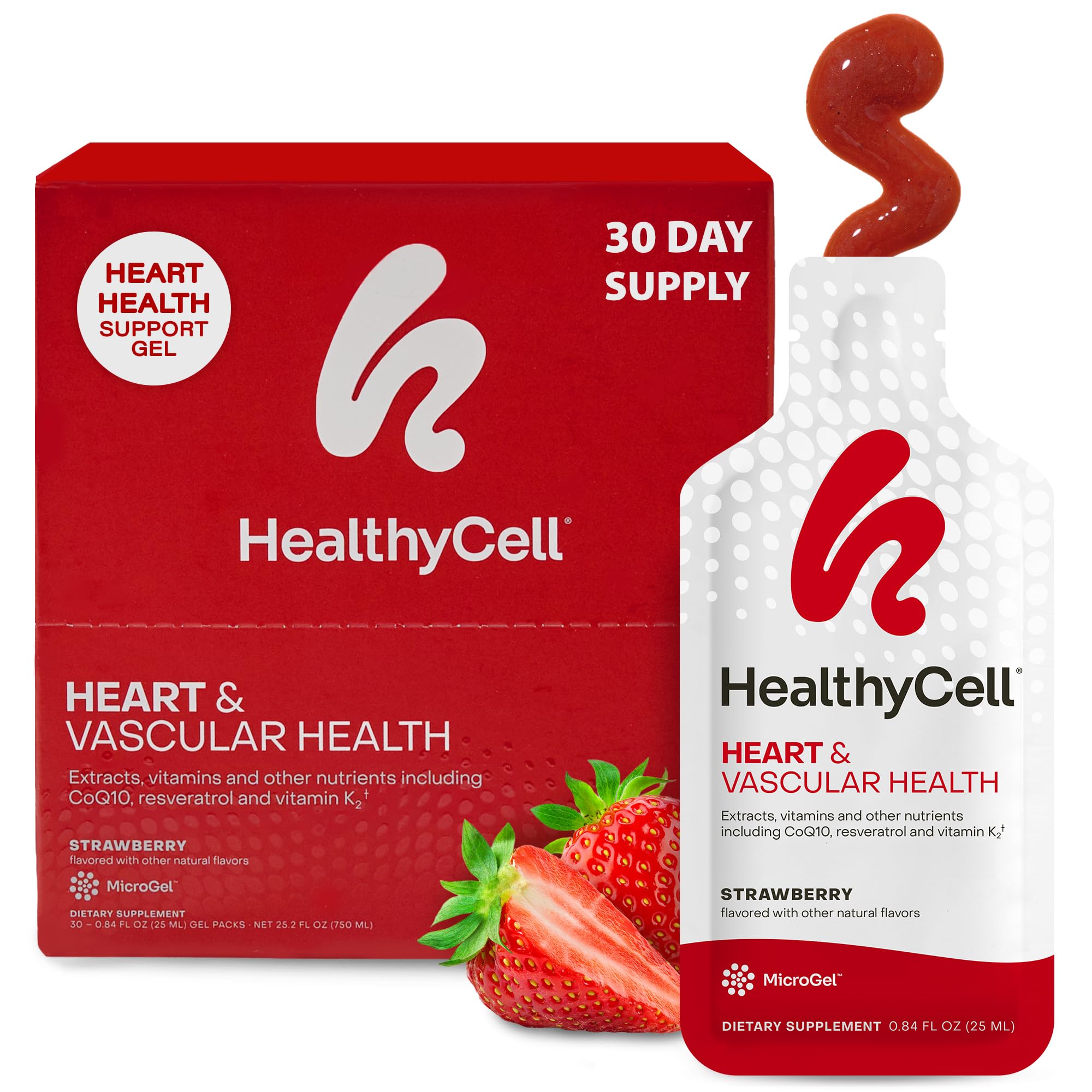 Healthycell frente del empaque mostrando sobres y beneficio de conveniencia
