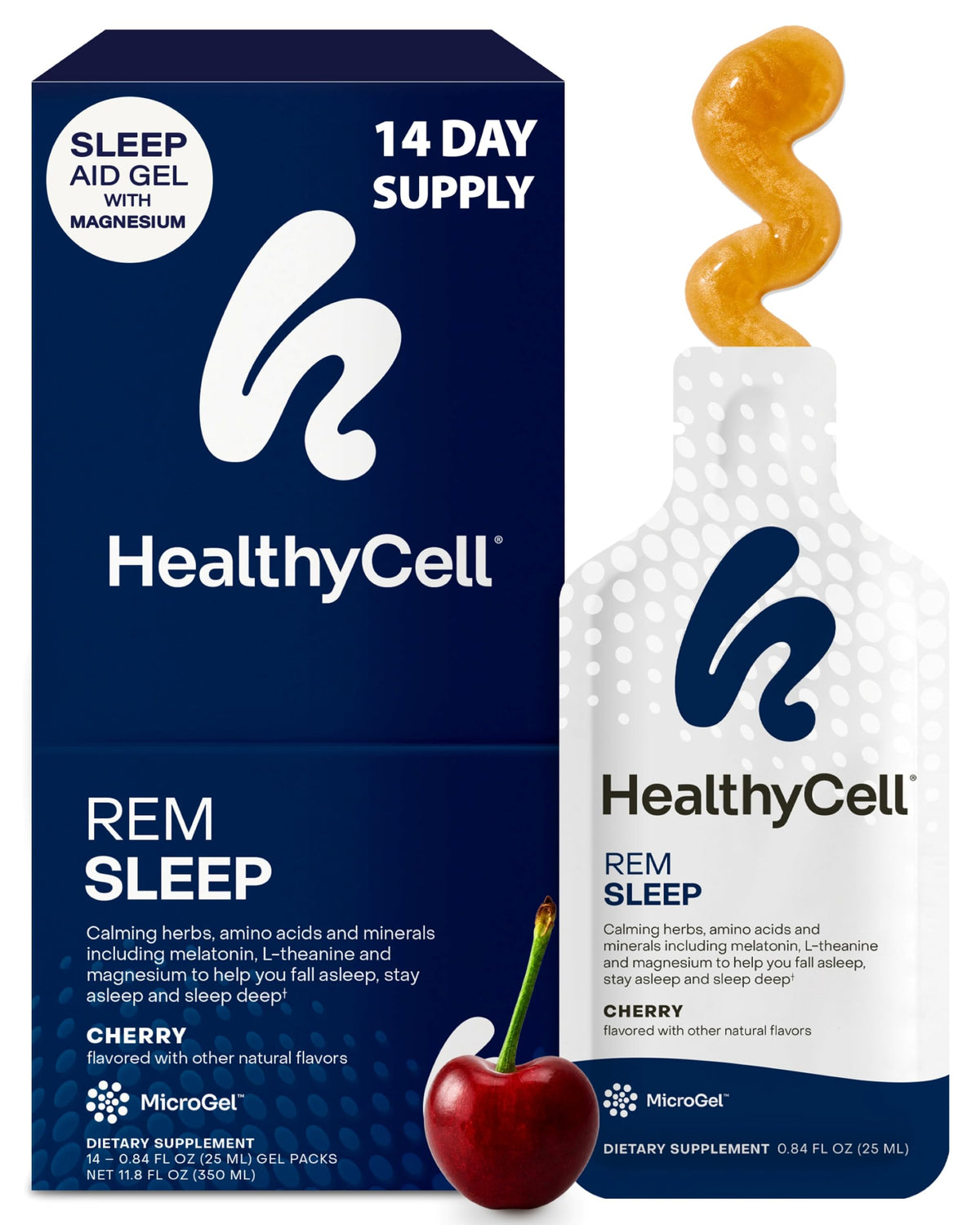 Healthycell frontal del empaque con gel packs, presentación práctica y transportable