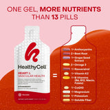 Healthycell gel mezclado en batido de fresa para aporte nutritivo sabroso