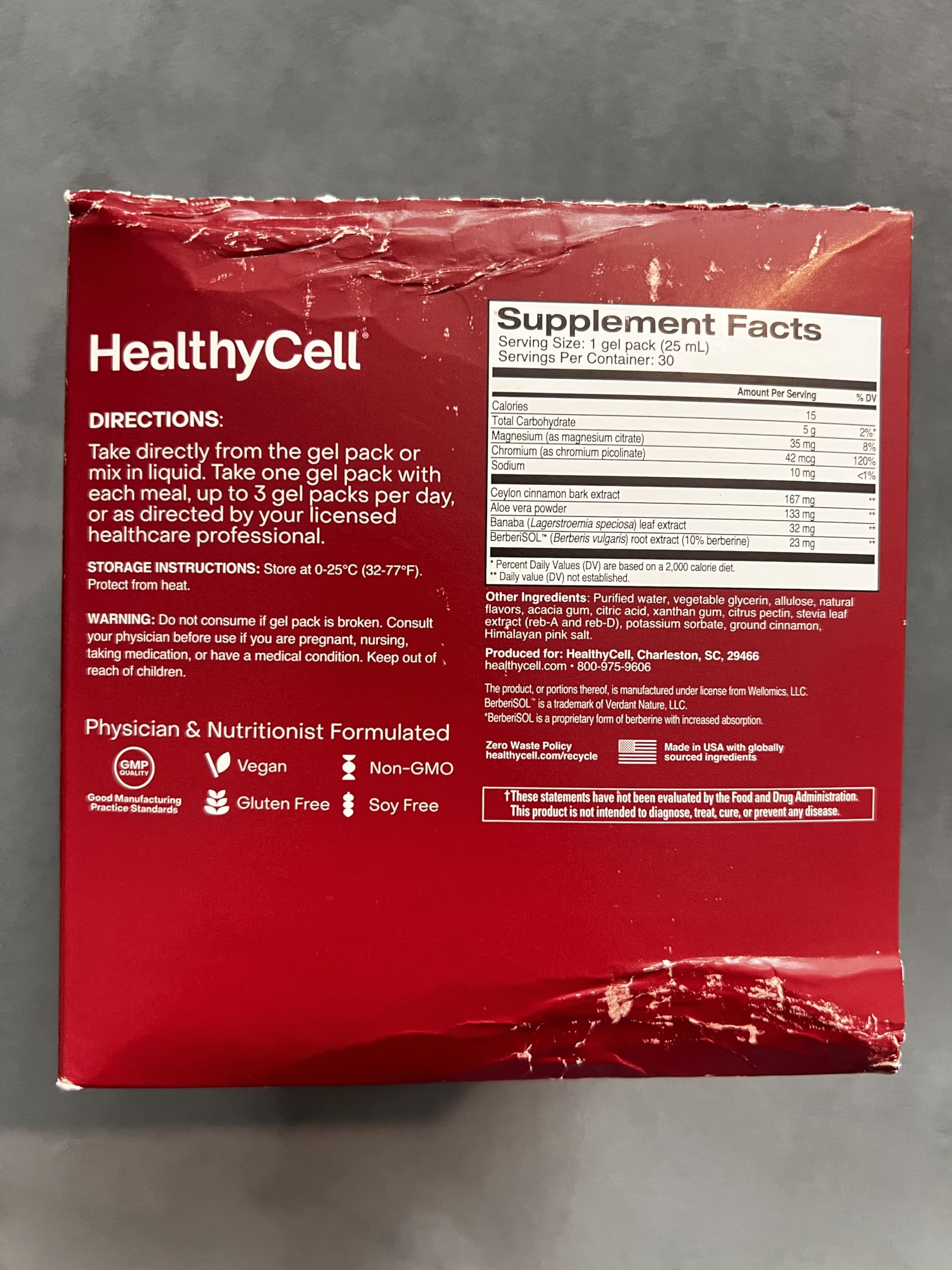 Healthycell gel en mano listo para consumir, portabilidad y conveniencia