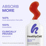 Healthycell gel en manos listo para consumo y aporte de nutrientes