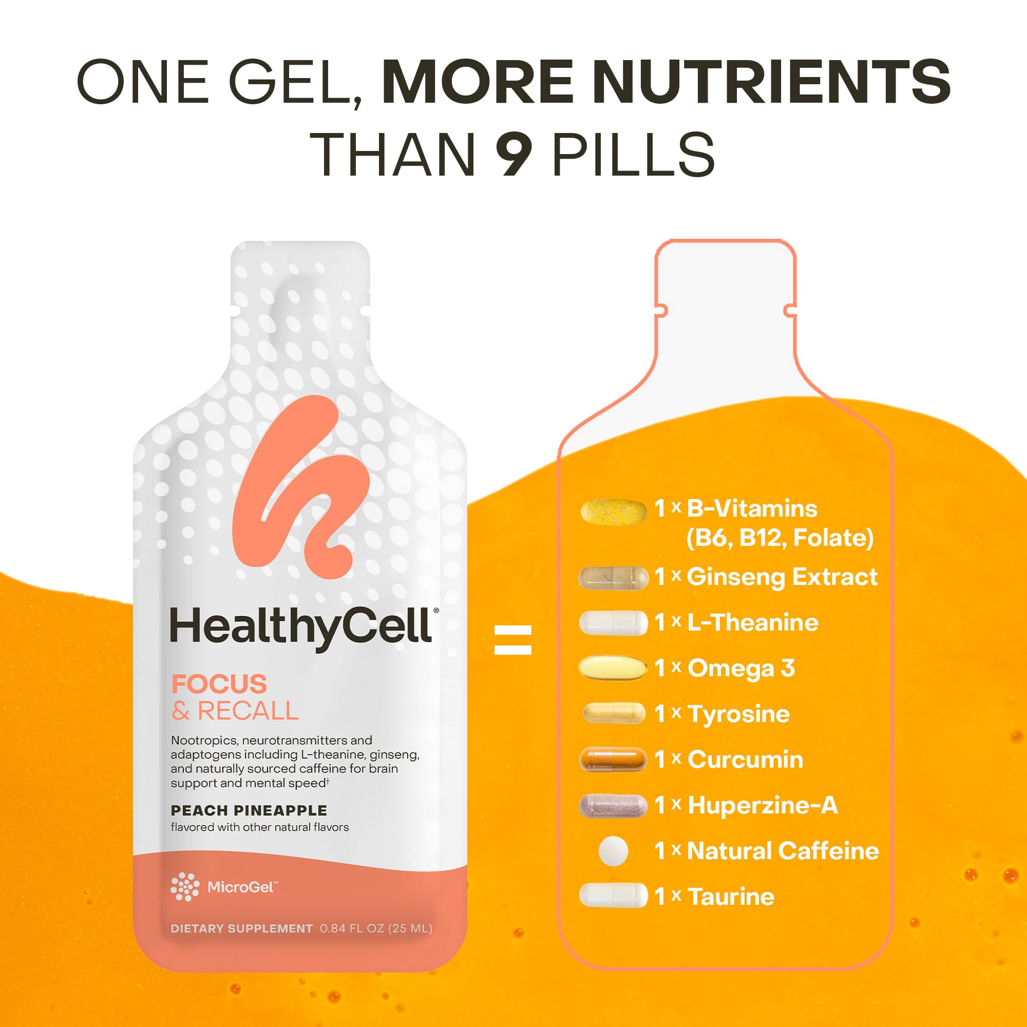 Healthycell tamaño comparado con una mano para ver la portabilidad y conveniencia