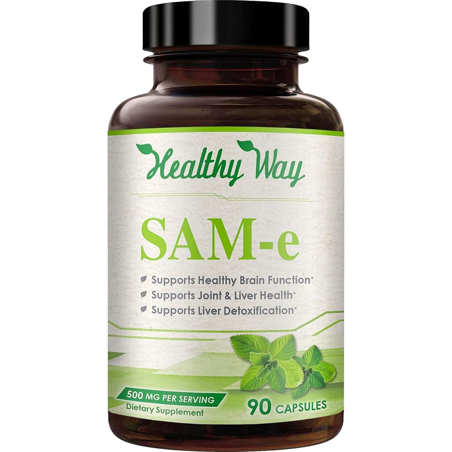 HealthyWayRx botella frontal mostrando etiqueta clara y beneficio de potencia