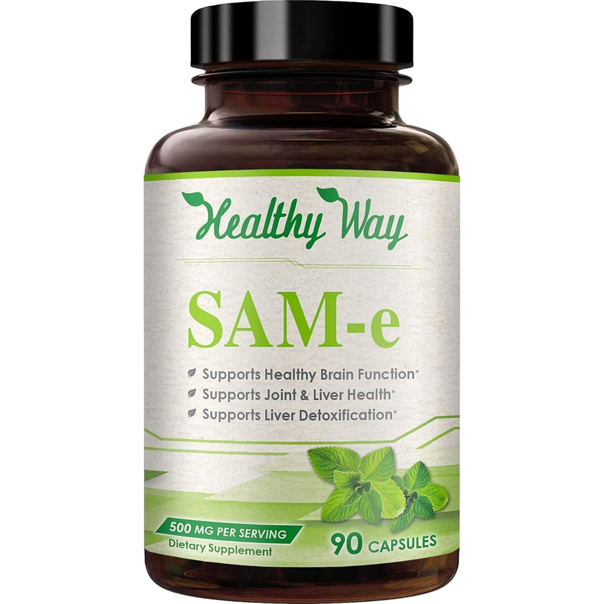 HealthyWayRx botella frontal mostrando etiqueta clara y beneficio de potencia