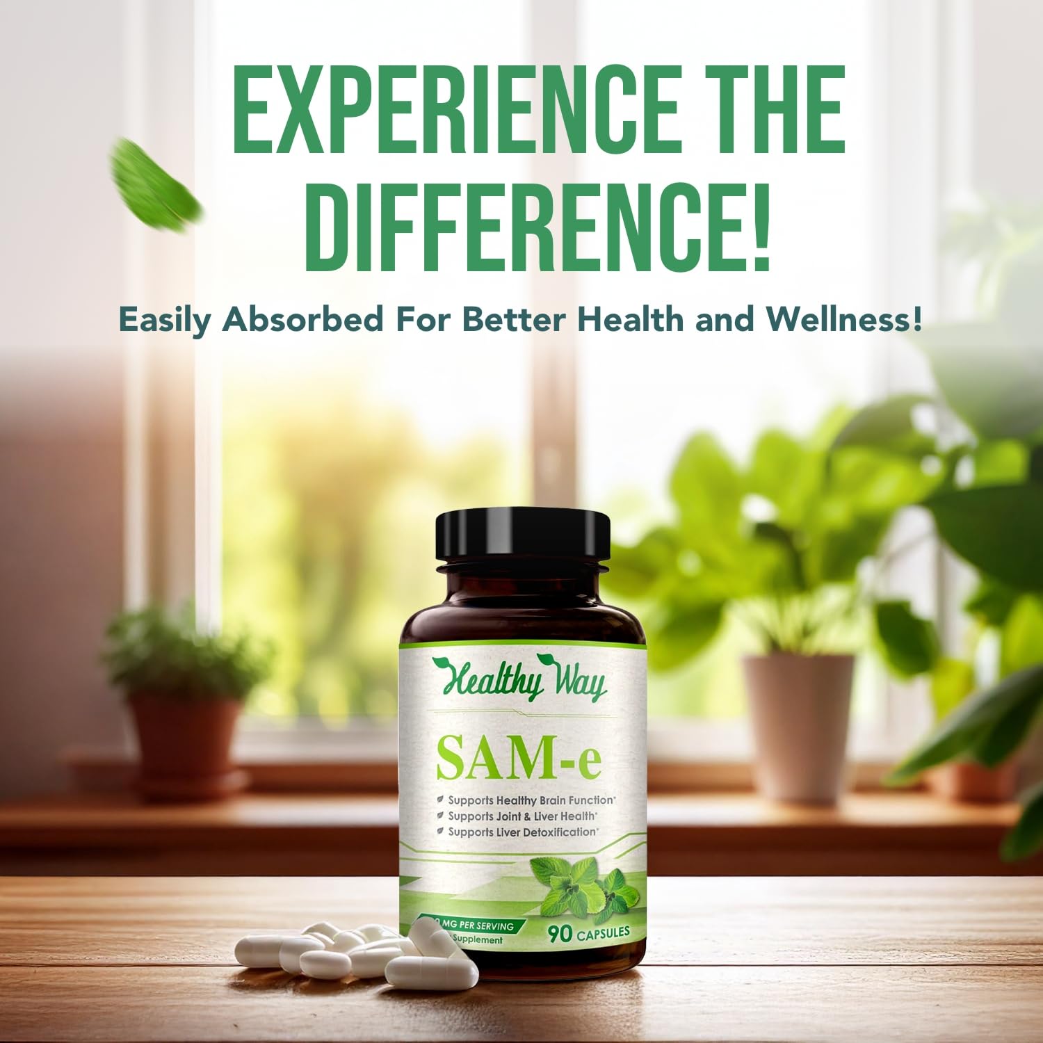 HealthyWayRx cápsula junto a moneda para comparar tamaño y dosificación fácil