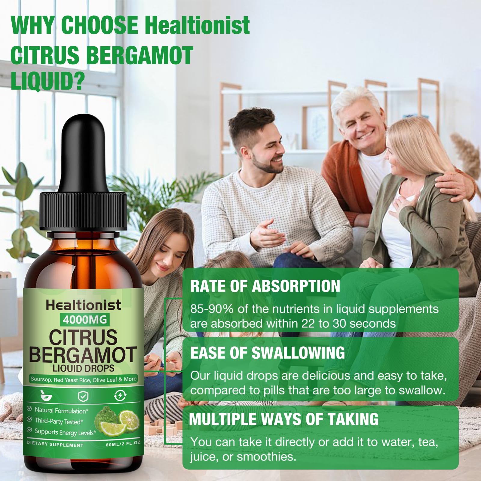 Healtionist en cocina junto a desayuno mostrando uso cotidiano y conveniencia