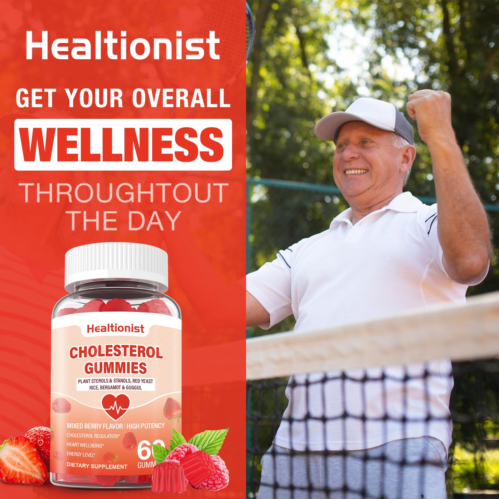 Healtionist etiqueta nutricional en primer plano, beneficio transparencia