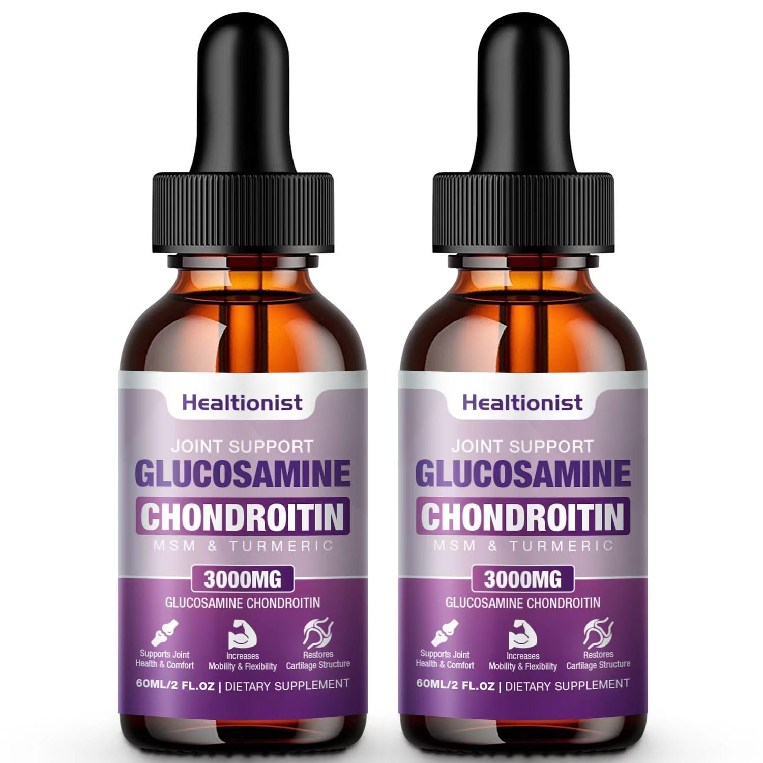 Healtionist vista frontal del pack mostrando ventaja de dosificación líquida