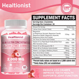 Healtionist textura de gomita mostrada de cerca, fácil de masticar
