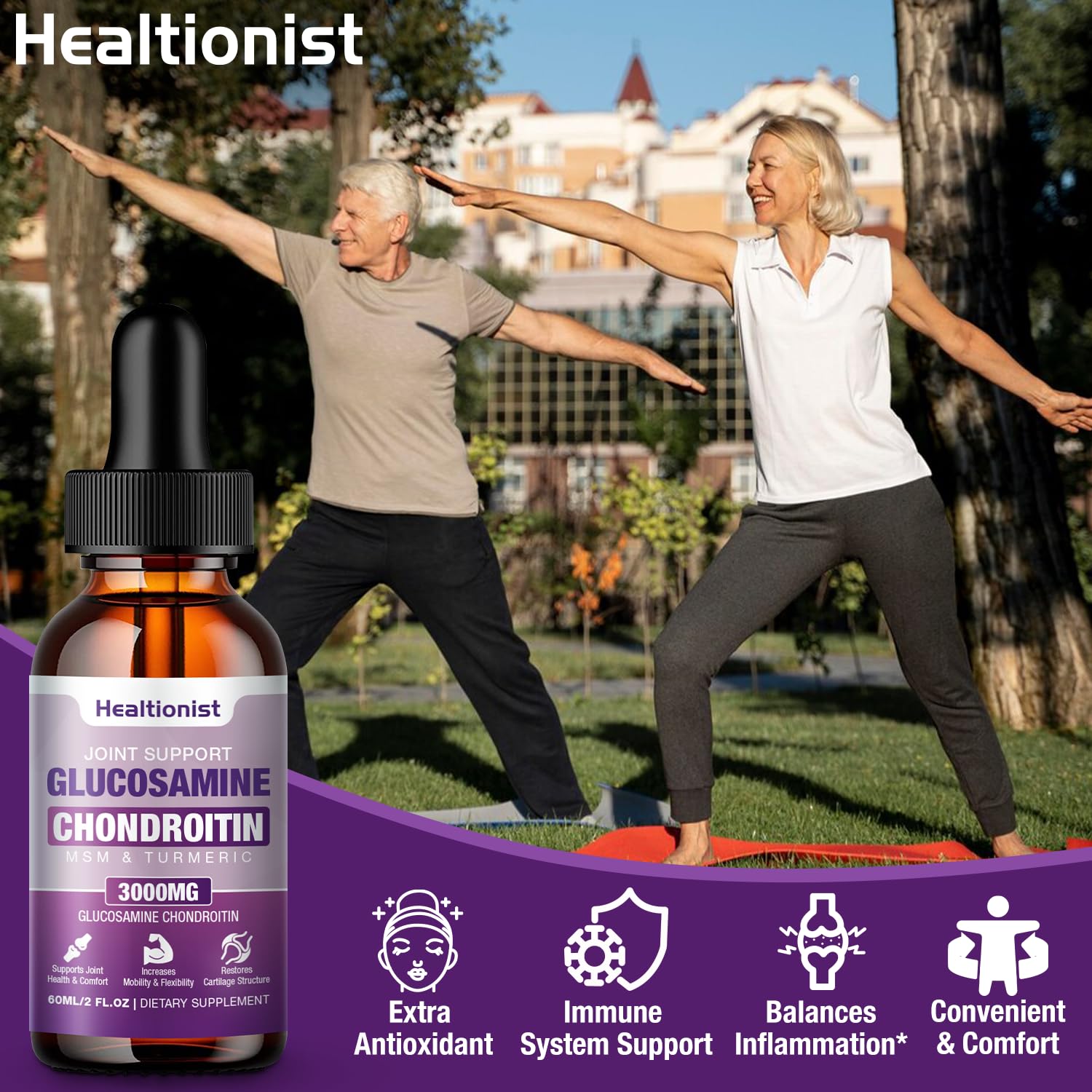 Healtionist etiqueta con ingredientes clave y transparencia de fórmula