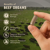 HEART & SOIL etiqueta con lista de órganos y beneficios visibles