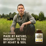 HEART & SOIL órganos secos antes de encapsular, transparencia de ingredientes