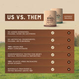 HEART & SOIL vacas pastando para indicar origen 100% grass fed