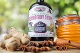 Heartland Elderberry Farms bayas de saúco y hojas frescas indicando origen local