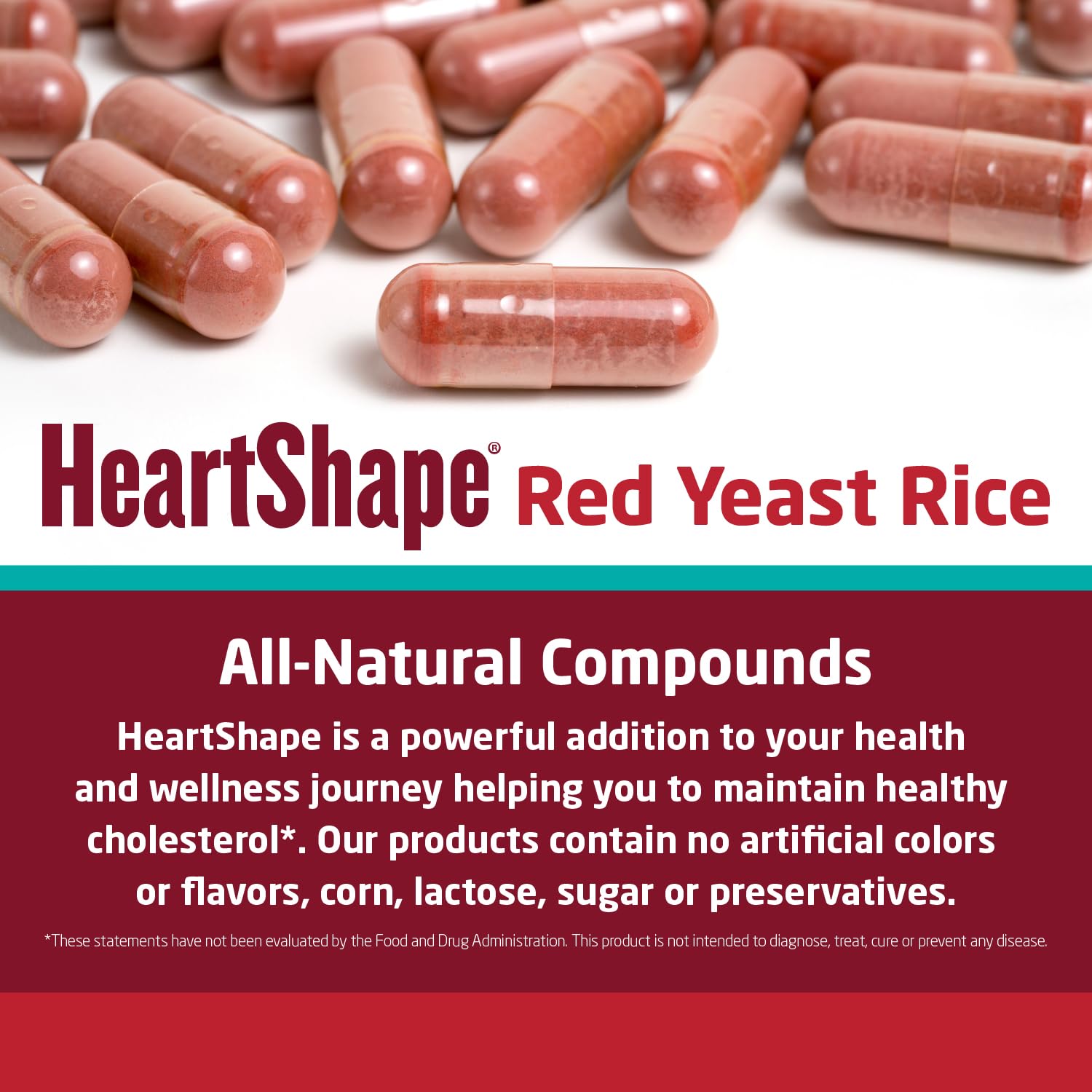 HeartShape arroz de levadura roja en campo destacando origen natural