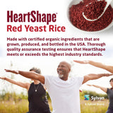 HeartShape frasco junto a regla para comparar tamaño y facilidad de uso