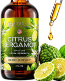 HEBS LAB. botella frontal con gotas de bergamot, presentación clara y práctica