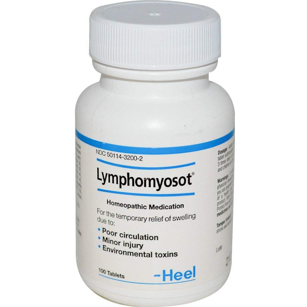 Heel/BHI Lymphomyosot envase frontal con 100 comprimidos, reaprovechable y práctico