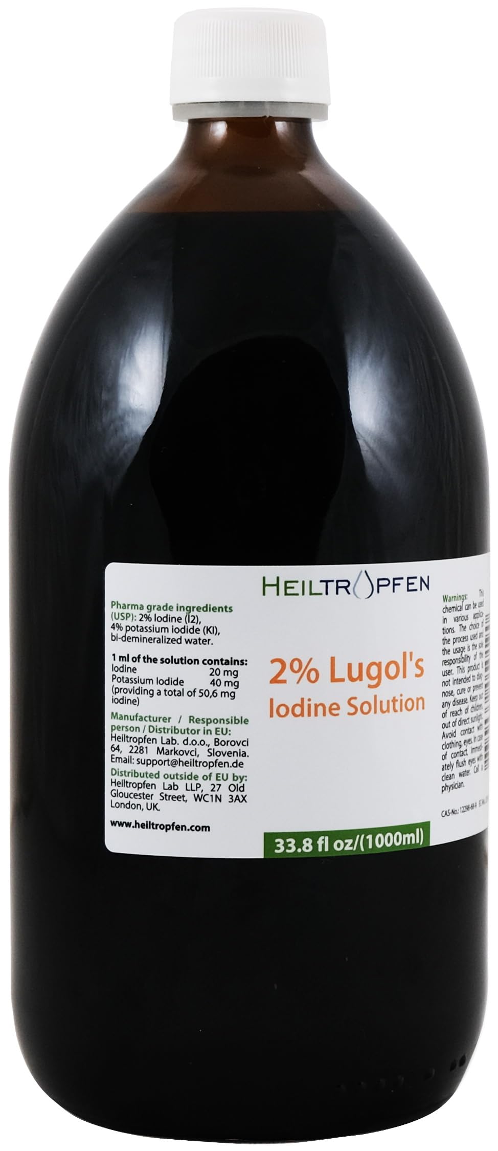 Heiltropfen frasco ámbar en ambiente oscuro para protección lumínica
