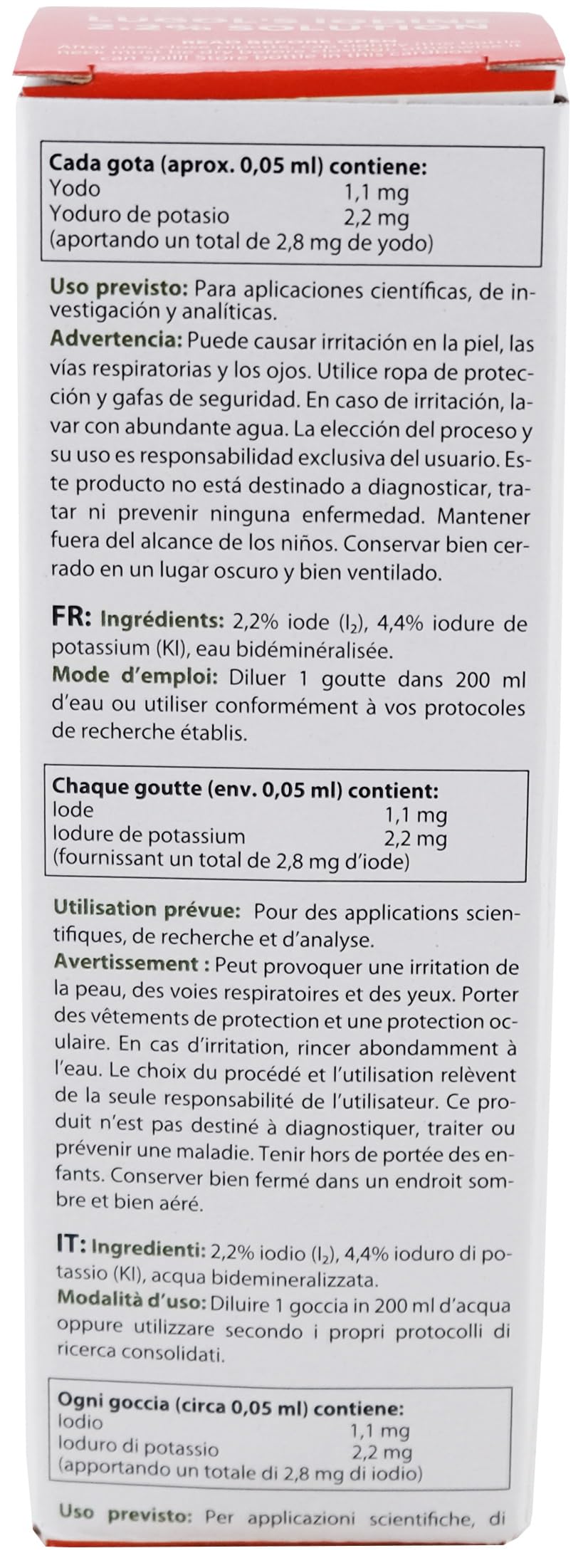 Heiltropfen etiqueta con certificaciones GMP e ISO, evidencia de control de calidad
