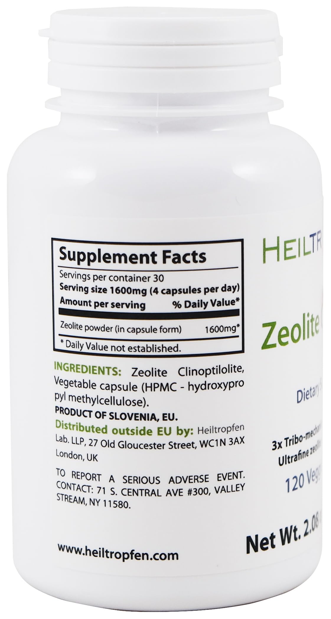 Heiltropfen primer plano polvo ultrafino Zeolite mejora contacto superficial
