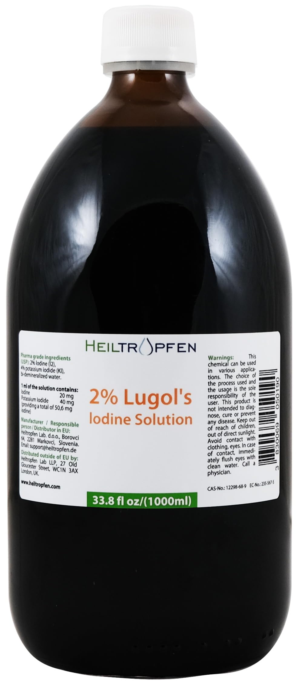 Heiltropfen botella usada en entorno de laboratorio profesional
