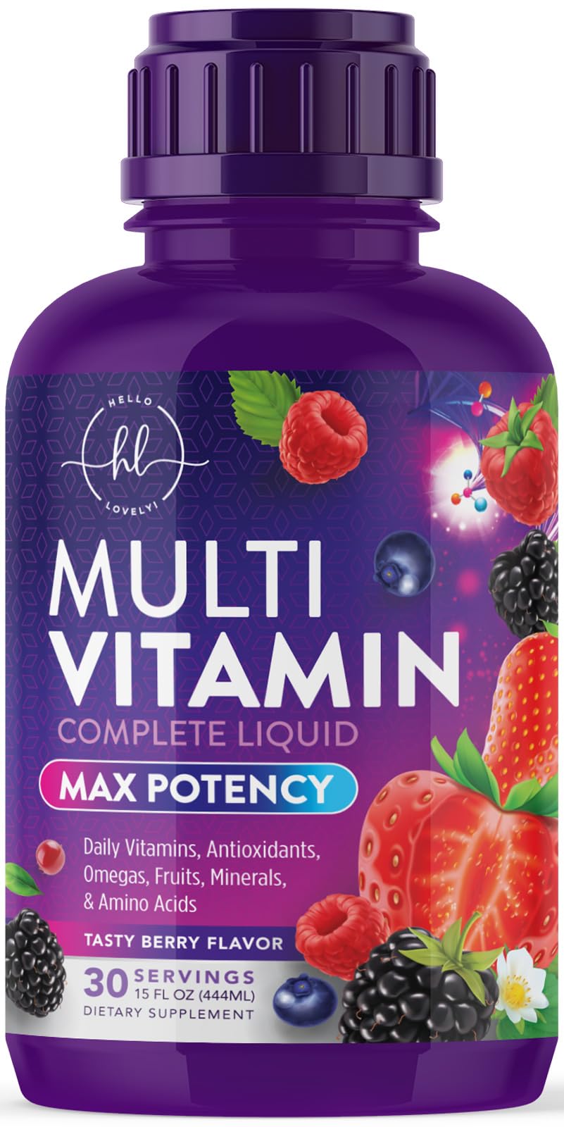 Hello Lovely! frontal del envase mostrando beneficios y sabor