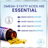Hello Lovely! softgels en plato junto a alimentos para integrar en rutina diaria