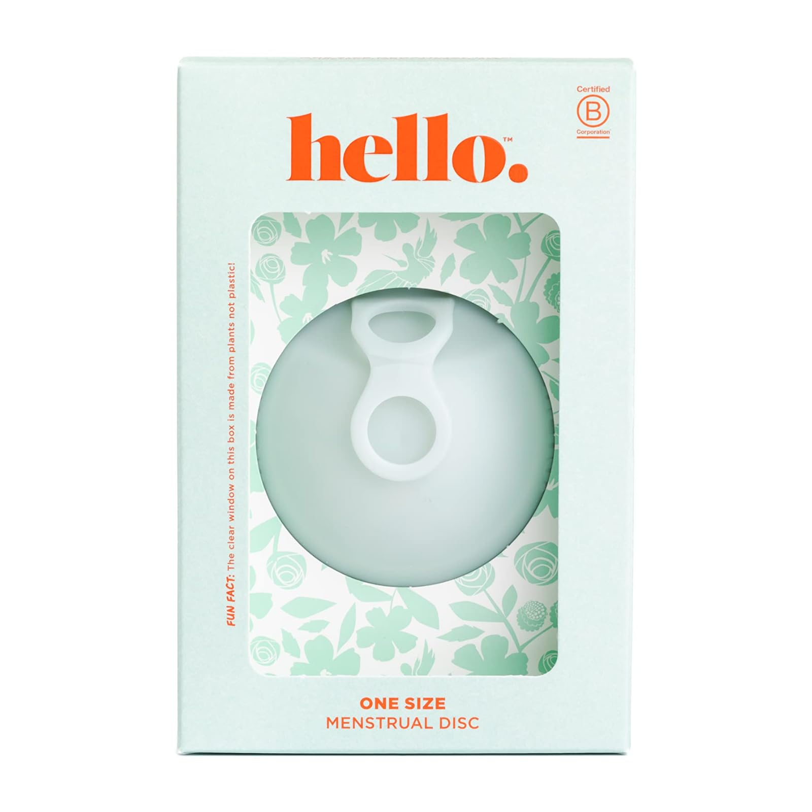 Hello Period disco frontal Sea Fog, vista del perfil ultrafino y diseño elegante