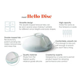 HELLO PERIOD disco en uso mostrando ajuste y confort durante actividad diaria