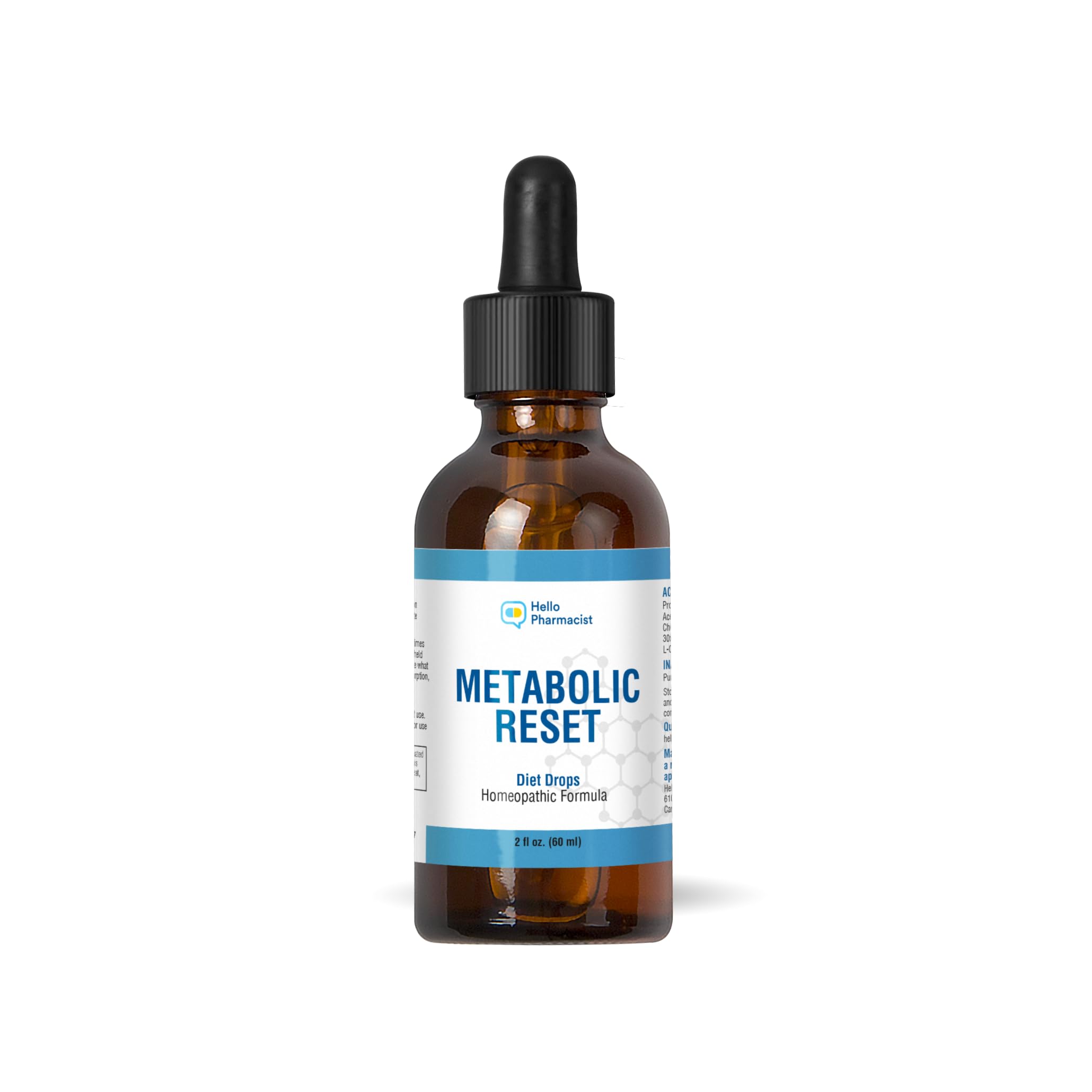 HelloPharmacist frasco frontal 60 mL que muestra presentación clara y práctica