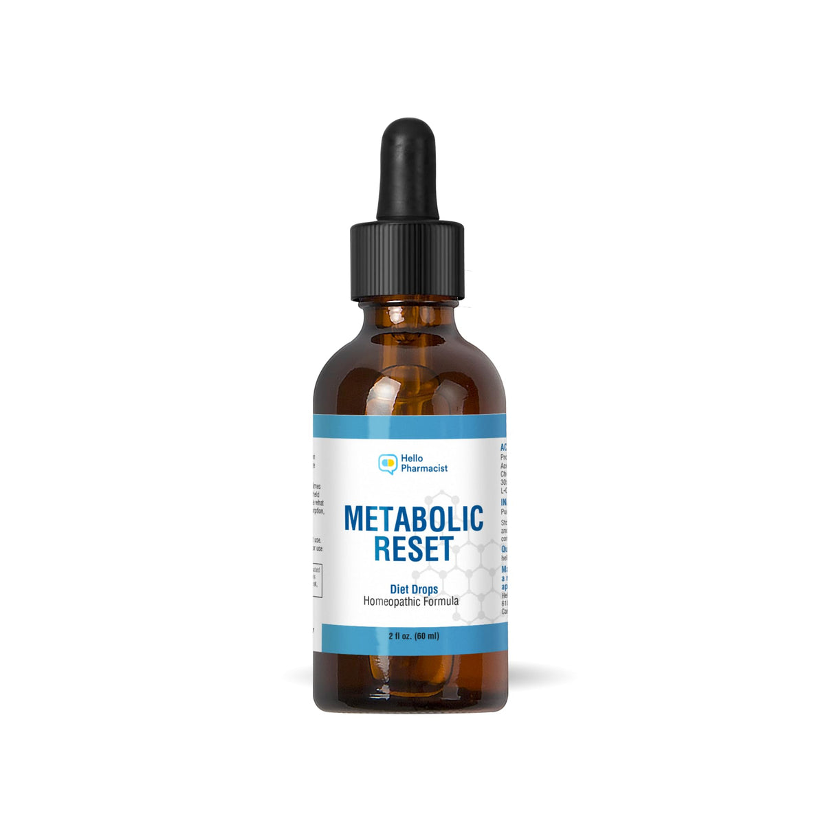 HelloPharmacist frasco frontal 60 mL que muestra presentación clara y práctica