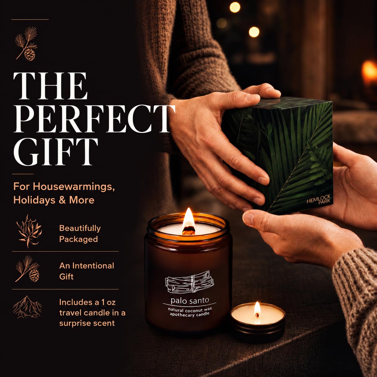 Hemlock Park vela de viaje 1 oz incluida, perfecta para probar nuevas fragancias