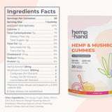 Hemp & Hand escena lifestyle en mesa mostrando paquete y sabores naturales