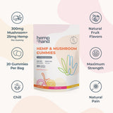 Hemp & Hand primer plano de textura de gominola que destaca pectina vegana