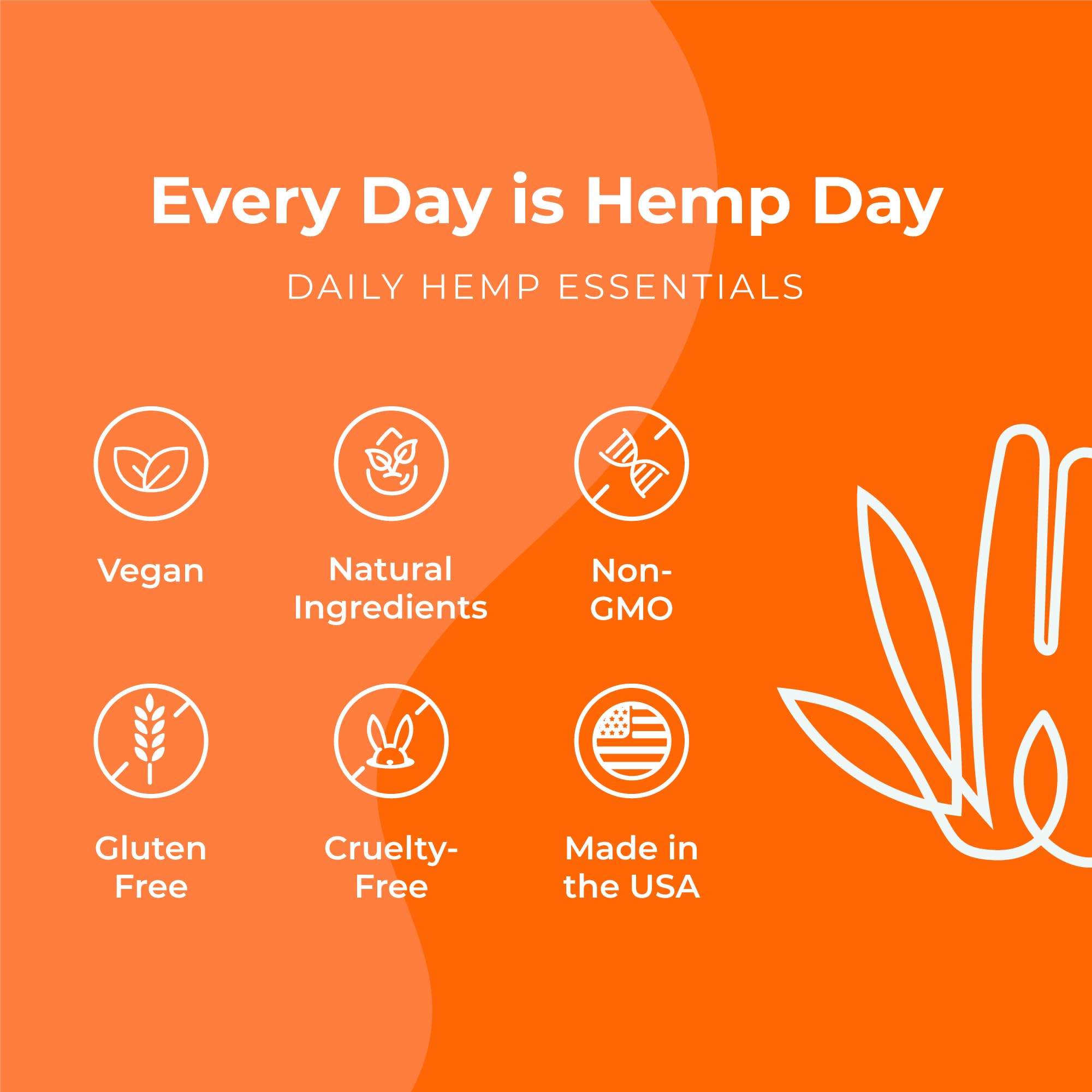 Hemp & Hand etiqueta con lista de ingredientes y cumplimiento GMP visible