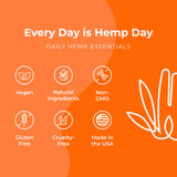 Hemp & Hand etiqueta con lista de ingredientes y cumplimiento GMP visible