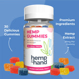 Hemp & Hand primer plano de la textura pectínica y acabado masticable