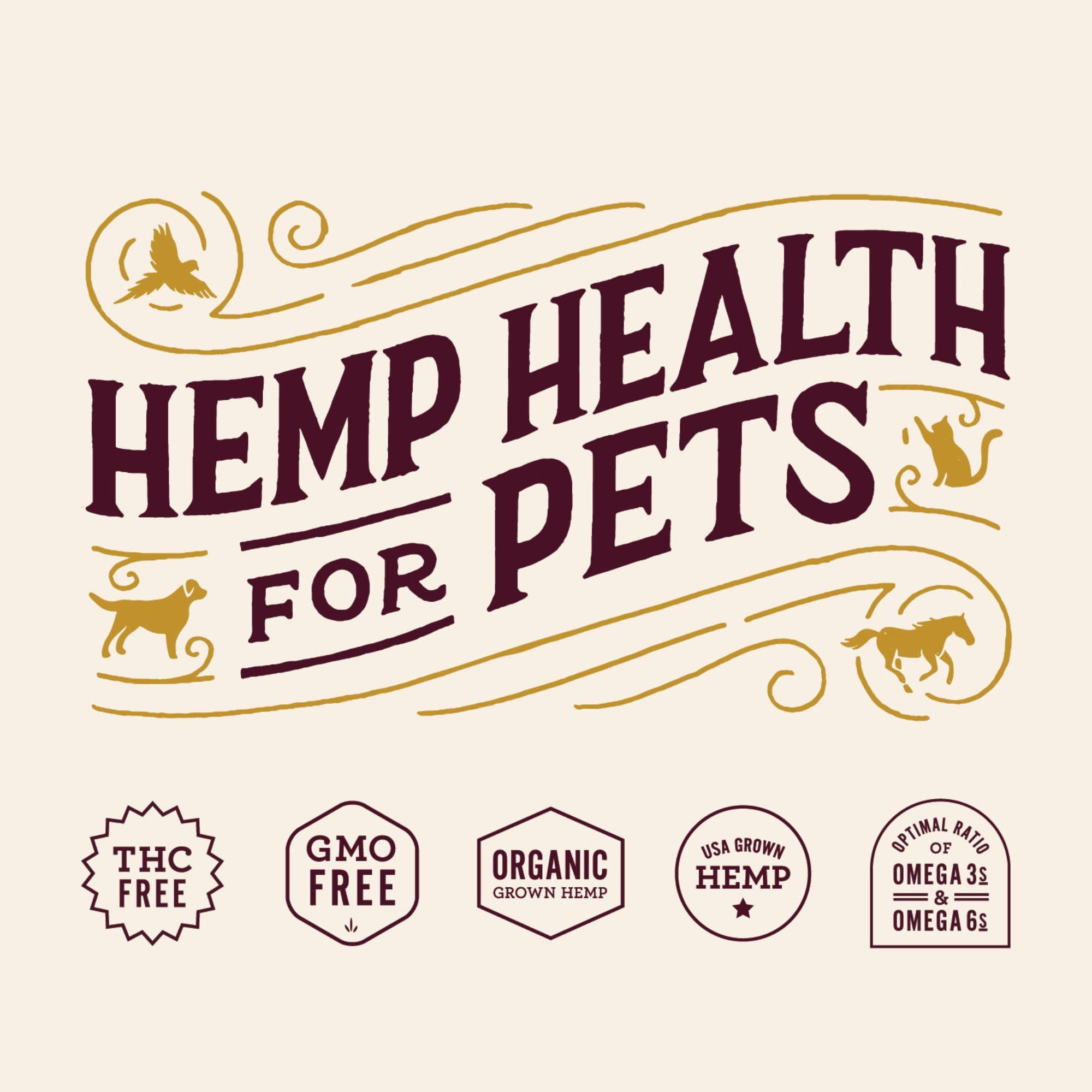 Hemp Well etiqueta con origen EE. UU. y sello orgánico visible