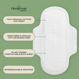 Hempress Hygienics detalle de la textura superior de algodón orgánico para confort