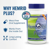 Primer plano de cápsula HemRid Plus detalle y textura vegetal confiable