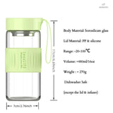 HENGFEI comparación de tamaño en mano, 450 ml práctico